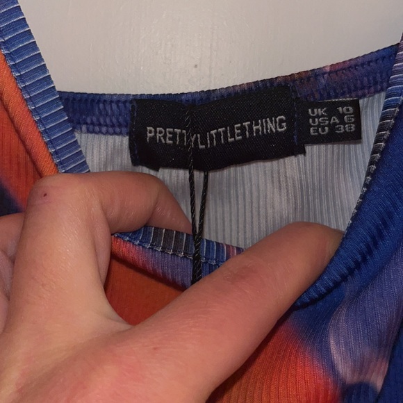 NWT Womens Multi Abstract Print Strappy Bodycon Dress from PLT. - Picture 4 of 10